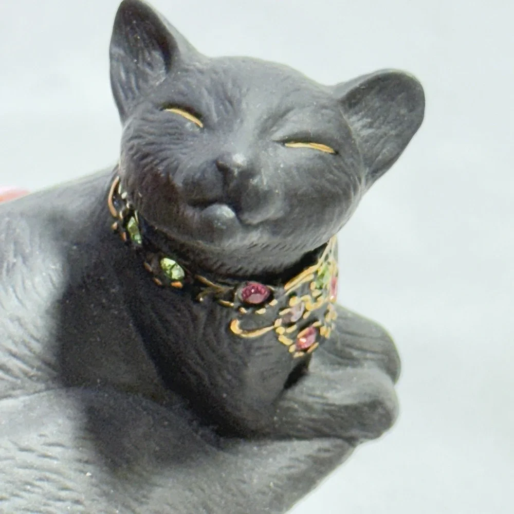Lenox Sunshine Daydream Black Cat Multicolor Jeweled‎ Porcelain Figurine